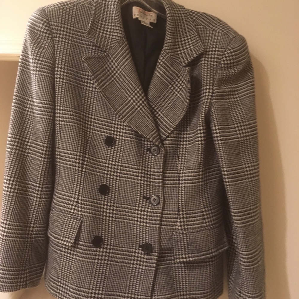 Talbots Houndstooth Pattern Blazer - image 1